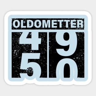 Oldometter 49 50 Birthday Gift Idea Sticker